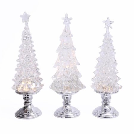L & L Gerson LED Assorted Water Globe Indoor Christmas Decor 2428640